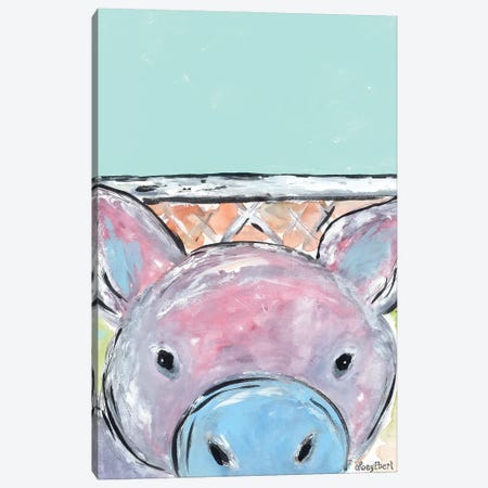 Oink Oink Canvas Print #REB75} by Roey Ebert Art Print