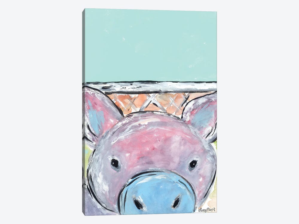 Oink Oink by Roey Ebert 1-piece Canvas Art