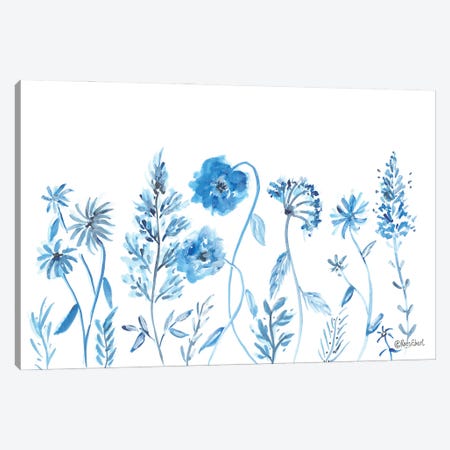 Wildflowers In Blue Canvas Print #REB86} by Roey Ebert Canvas Artwork