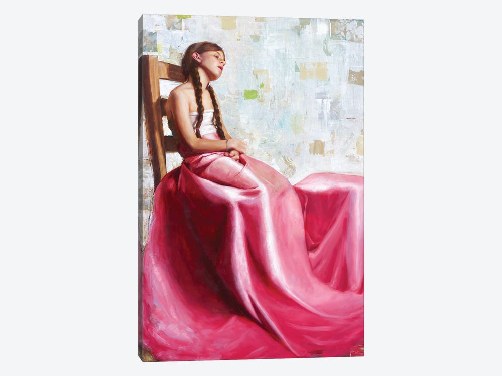La Vie En Rose by Rosso Emerald Crimson 1-piece Canvas Artwork