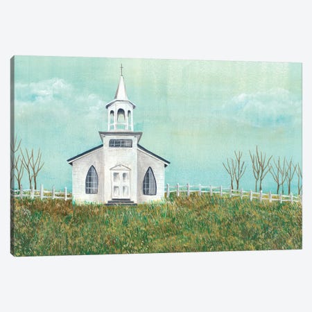 Country Church I Canvas Print #REG103} by Regina Moore Canvas Print