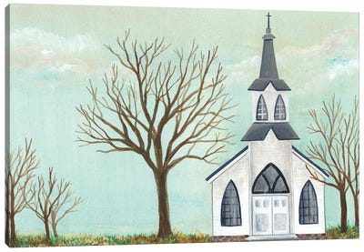 Country Church II Canvas Art Print - Churches & Places of Worship