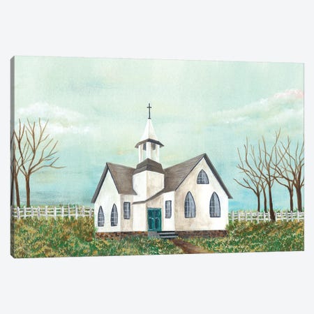 Country Church III Canvas Print #REG105} by Regina Moore Canvas Artwork
