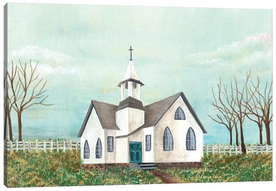 Country Church III Canvas Art Print - Regina Moore