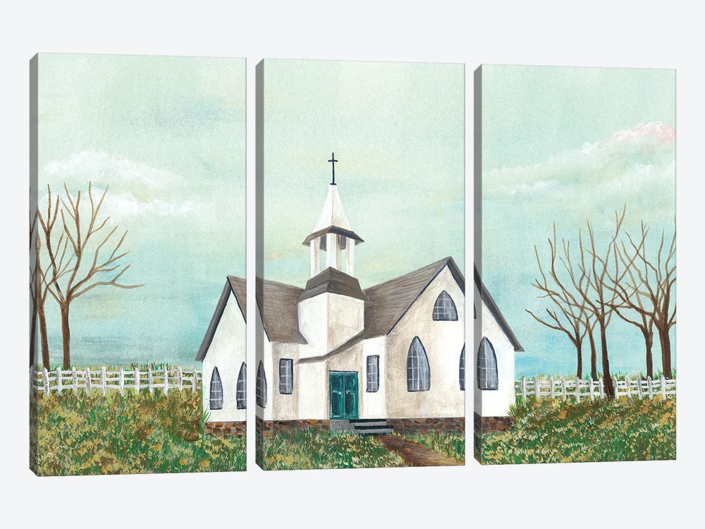 Country Church III by Regina Moore 3-piece Art Print