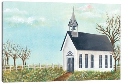 Country Church IV Canvas Art Print - Churches & Places of Worship