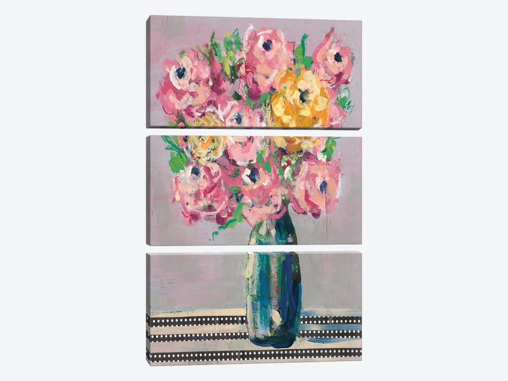 Feisty Floral I 3-piece Canvas Art
