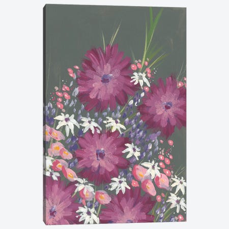 Mauve Wildflower Garden I Canvas Print #REG167} by Regina Moore Canvas Wall Art