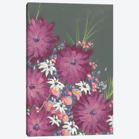 Mauve Wildflower Garden II Canvas Print #REG168} by Regina Moore Art Print
