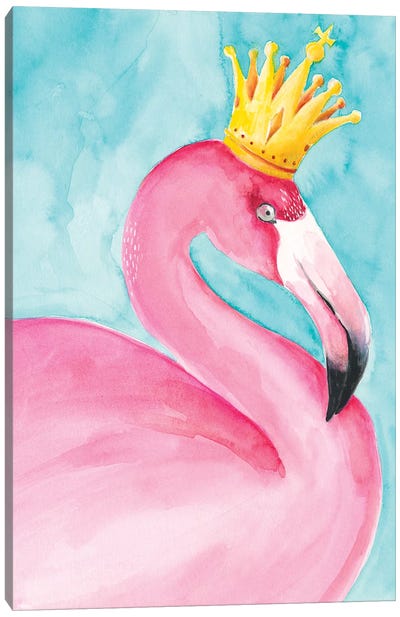 Flamingo Queen II Canvas Art Print - Regina Moore