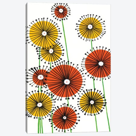 Flower Wheels I Canvas Print #REG20} by Regina Moore Canvas Art