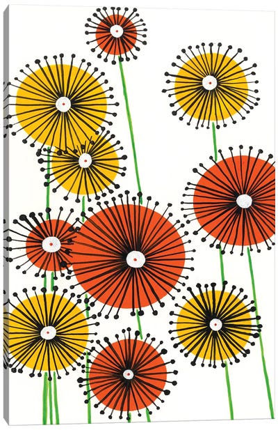 Flower Wheels I Canvas Art Print - Regina Moore