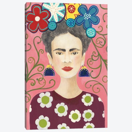 Frida Floral I Canvas Print #REG217} by Regina Moore Canvas Art