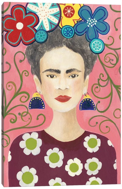 Frida Floral I Canvas Art Print - Frida Kahlo