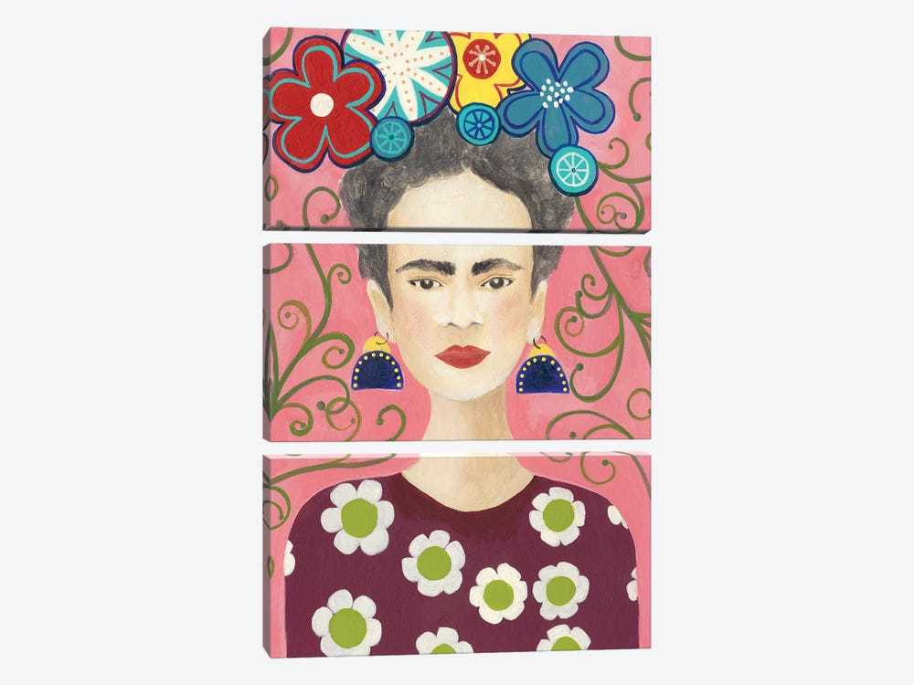 Frida Floral I by Regina Moore 3-piece Canvas Artwork