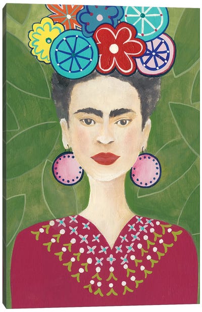 Frida Floral II Canvas Art Print - Regina Moore