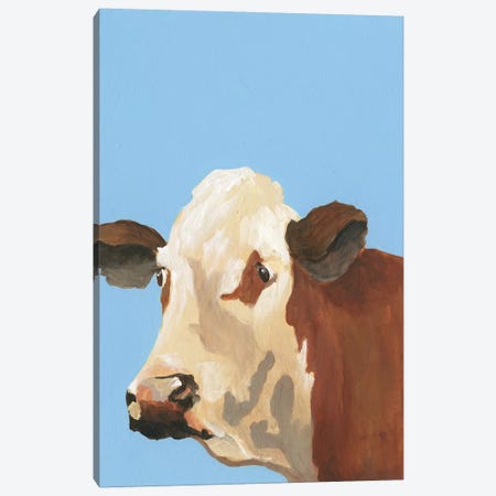 Cow-don Bleu I Canvas Print #REG308} by Regina Moore Canvas Print