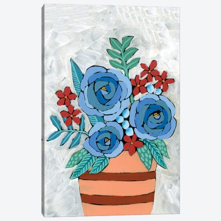 Bleu Blume I Canvas Print #REG344} by Regina Moore Canvas Artwork