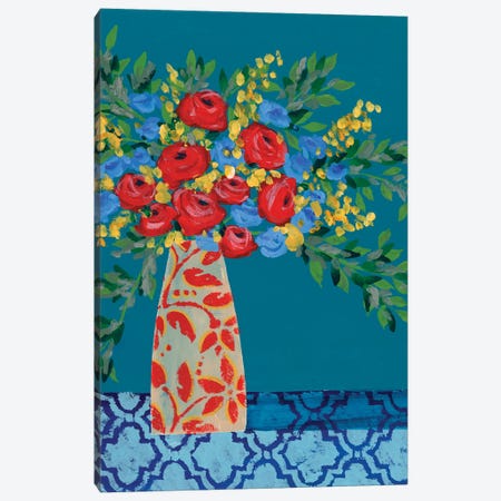 A Gathering of Flowers II Canvas Print #REG370} by Regina Moore Canvas Wall Art