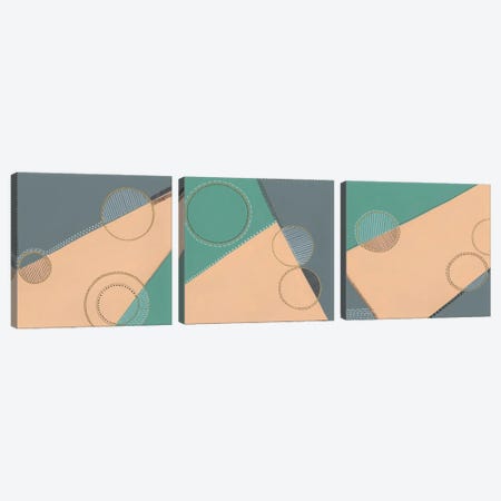 Geometrica Triptych Canvas Print Set #REG3HSET001} by Regina Moore Canvas Wall Art