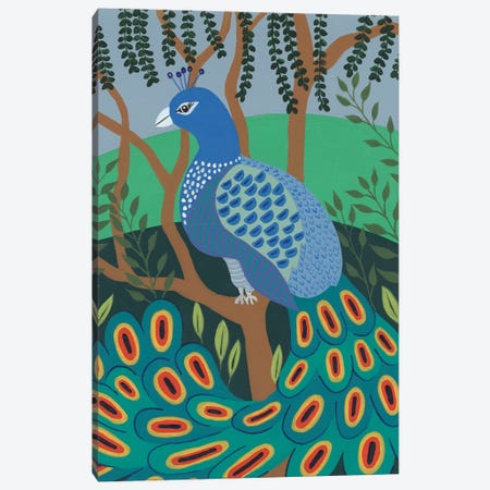 Dandy Peacock II Canvas Print #REG407} by Regina Moore Art Print