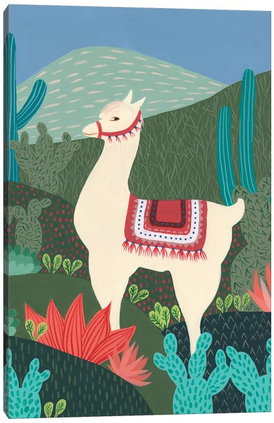 Desert Llama II Canvas Art Print - Llama & Alpaca Art
