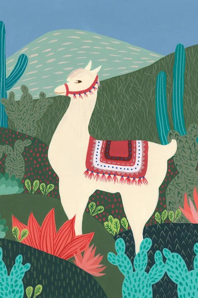 Llamas: Desert Llama II by Regina Moore