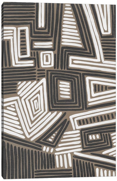 Abstract Maze II Canvas Art Print - Regina Moore