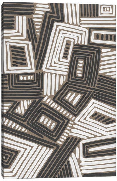 Abstract Maze IV Canvas Art Print - Regina Moore