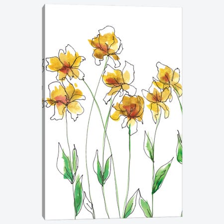 Amber Tulips I Canvas Print #REG424} by Regina Moore Canvas Print