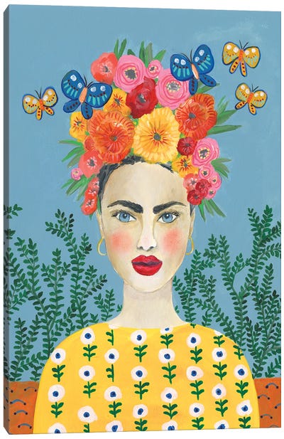 Frida Headdress I Canvas Art Print - Latin Décor