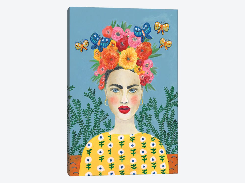 Frida Headdress I by Regina Moore 1-piece Canvas Print