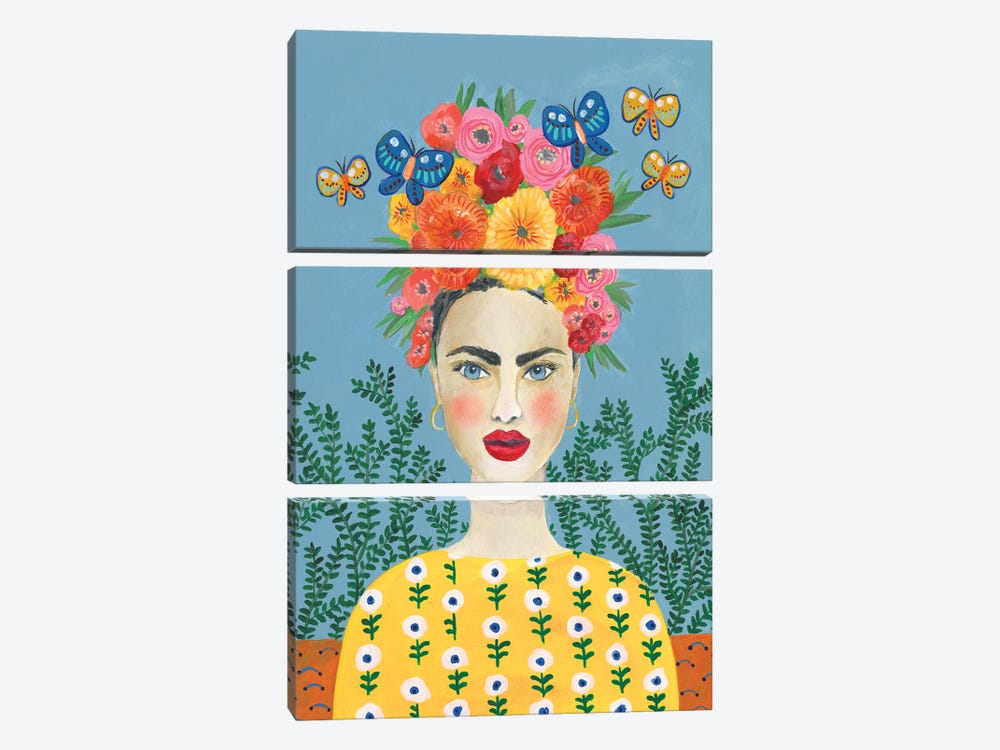 Frida Headdress I by Regina Moore 3-piece Canvas Art Print