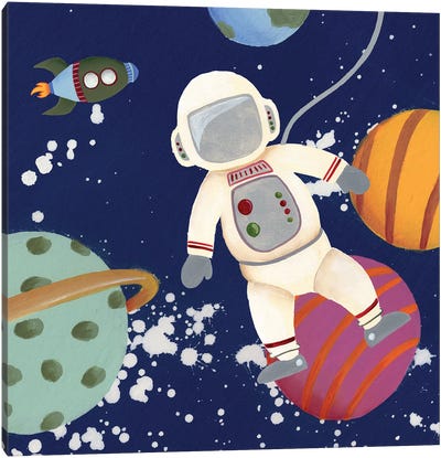 Future Space Explorer II Canvas Art Print - Saturn