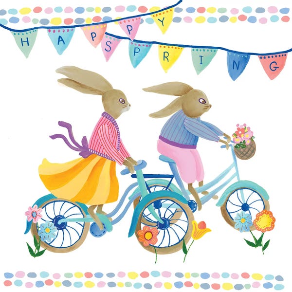 Bunnies On Bikes I