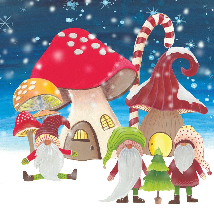 Christmas Gnomes I by Regina Moore wall art