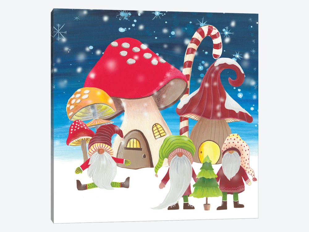 Christmas Gnomes I by Regina Moore 1-piece Canvas Print