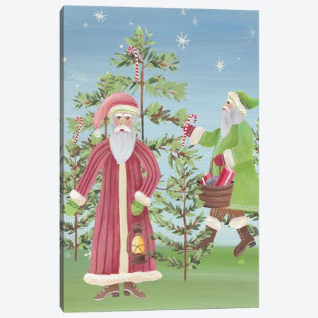 Folksy Father Christmas I Canvas Print #REG492} by Regina Moore Canvas Print