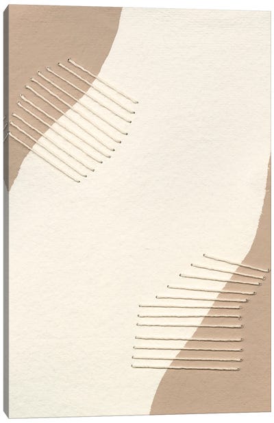 Neutral Stitches II Canvas Art Print - Regina Moore