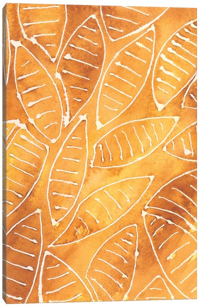 Stylized Leaf Shapes I Canvas Art Print