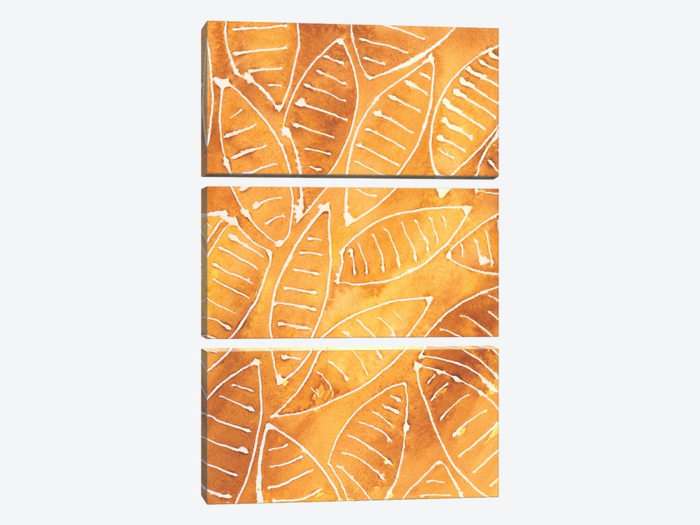 Stylized Leaf Shapes I by Regina Moore 3-piece Canvas Artwork