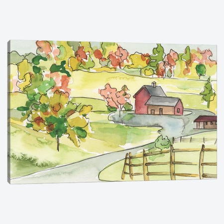 Barn Vista II Canvas Print #REG502} by Regina Moore Art Print