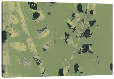 Verdant Branch II Canvas Art Print - Green Art