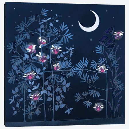 Night Garden Canvas Print #REH20} by LaureH Canvas Art Print
