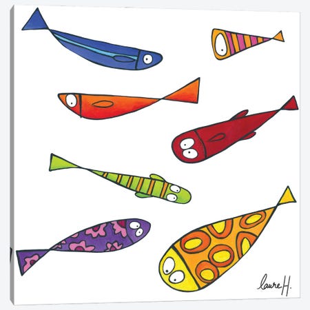 Colorful Fish Canvas Print #REH23} by LaureH Canvas Art Print