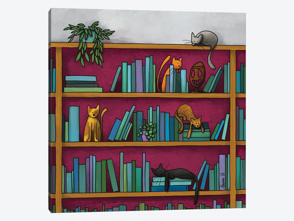 Library by LaureH 1-piece Canvas Art Print