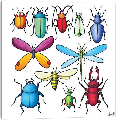 Insects Canvas Art Print - LaureH