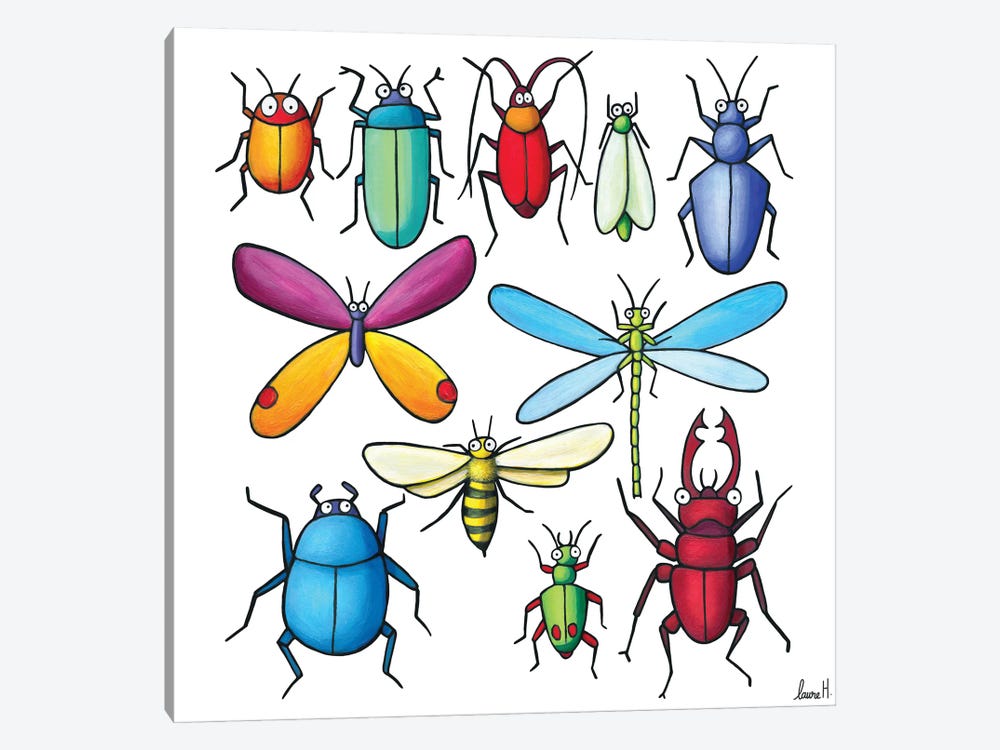 Insects by LaureH 1-piece Canvas Print