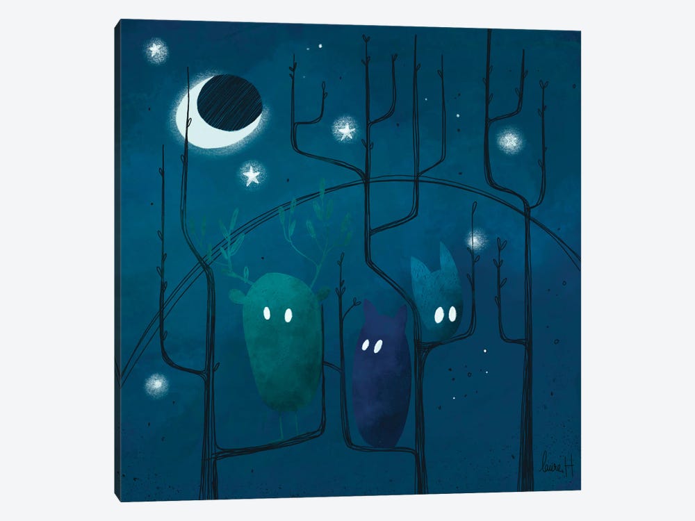 Nocturnal Creatures by LaureH 1-piece Canvas Art Print