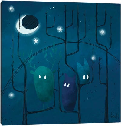 Nocturnal Creatures Canvas Art Print - LaureH